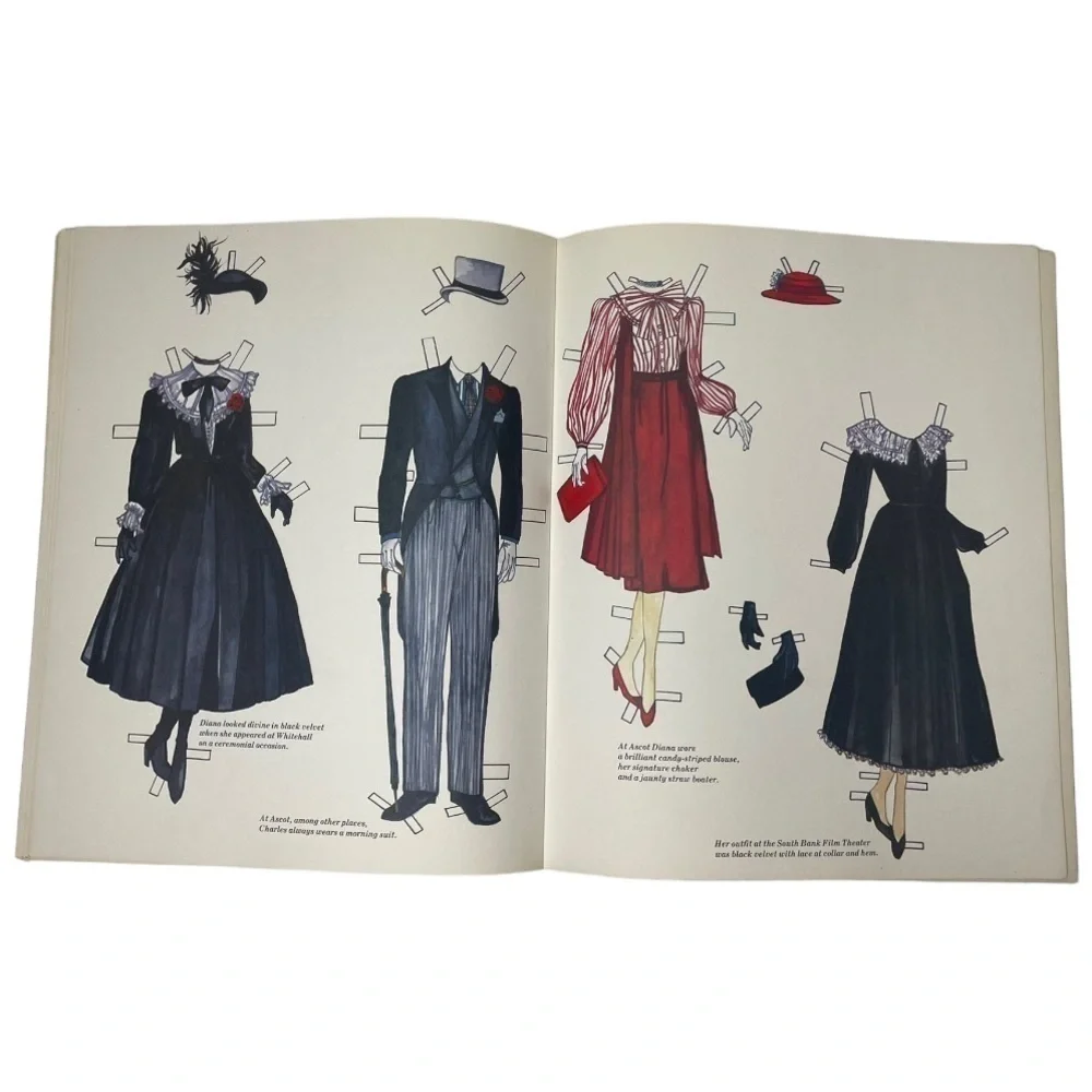 NWT Vintage 1982 The Princess Diana Paper Doll Book Of Fashion